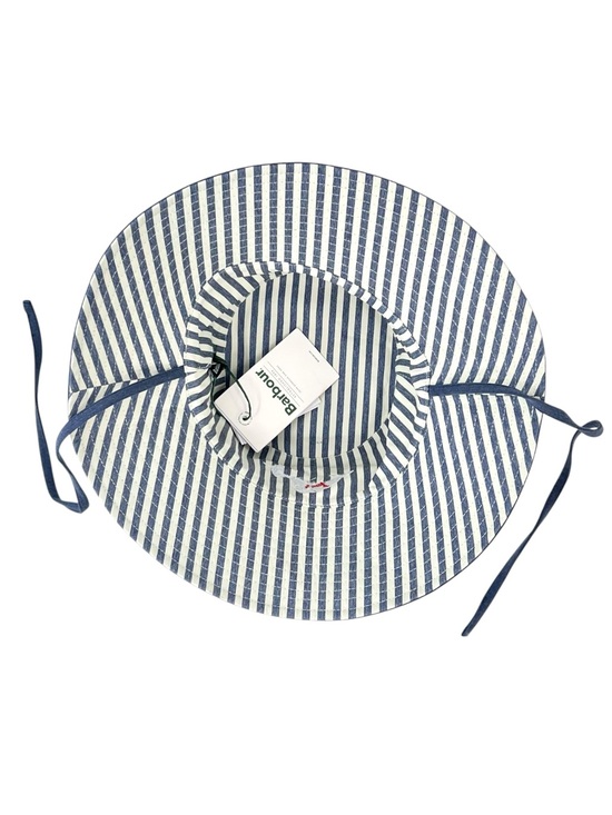 NWT Barbour Fleur Reversible Chambray Blue White Unisex Embroidered Bucket Hat main image 11